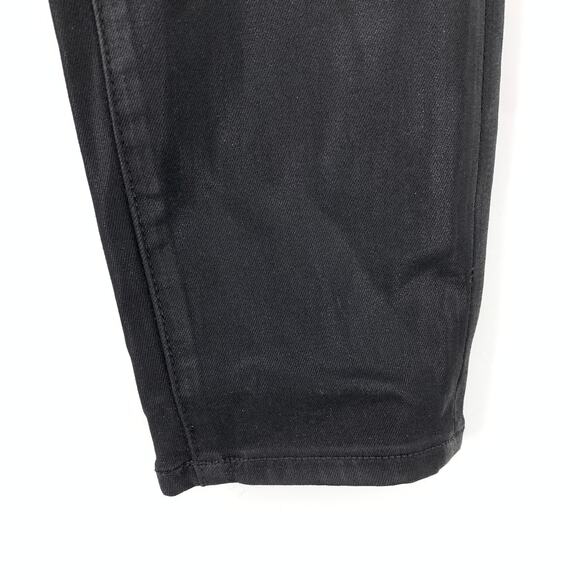 7 For All Mankind b(air) High Waist Ankle Skinny Jeans Womens Sz 28 Black Coated - Picture 5 of 9